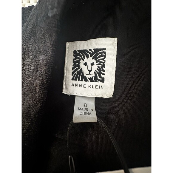 NWT Anne Klein Sleeveless Sheath Dress 8 Black Textured Stretchy‎ Curve Hugging - Picture 7 of 16